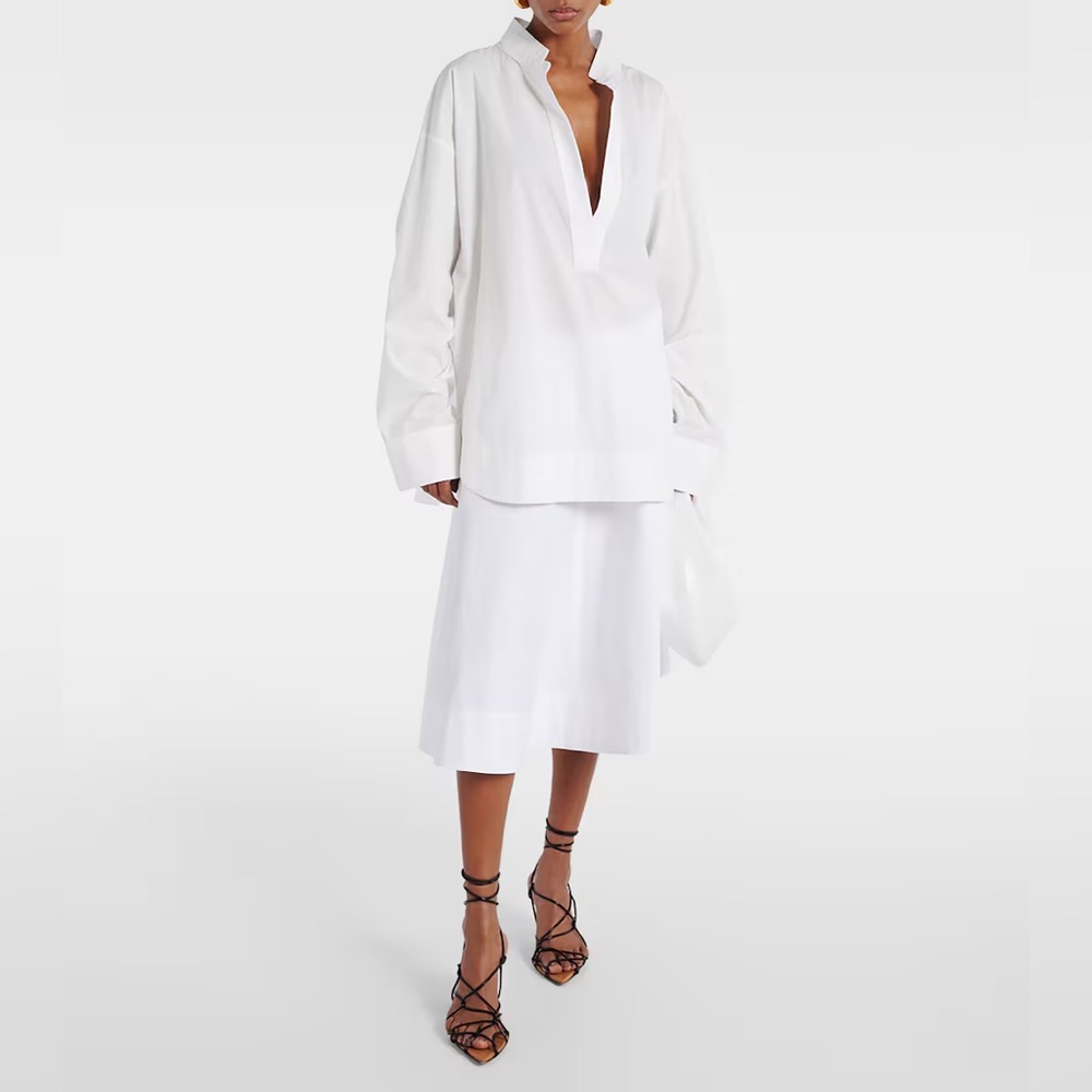 KHAITE oversized Tito Cotton Top